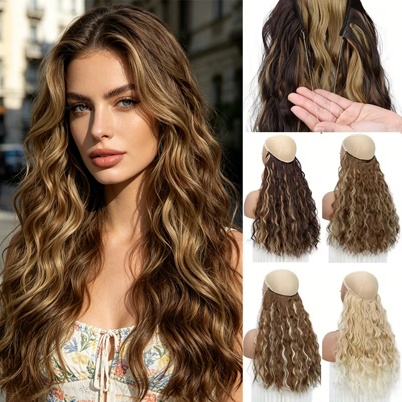 Monofilament Line - Extensões de Cabelo Sintético Longas e